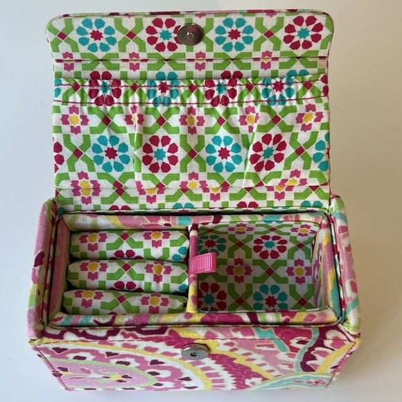 Vintage Vera Bradley Capris Melon 2007 Trinket Jewelry Handled Organizer Box Bag - Picture 6 of 9